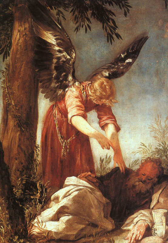 An Angel Awakens the Prophet Elijah dfg